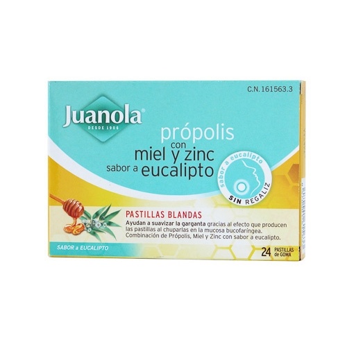 Juanola Própolis Miel-Zinc 24 Pastillas