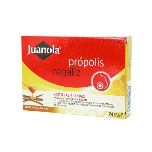 Juanola Própolis Regaliz 24 Pastillas