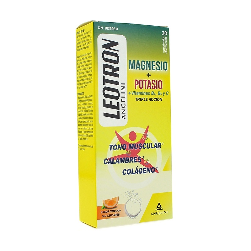 Leotron Magnesio Potasio 30 Comprimidos Efervescentes