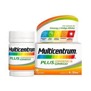 Multicentrum Plus Ginseng-Ginkgo 30 Comprimidos