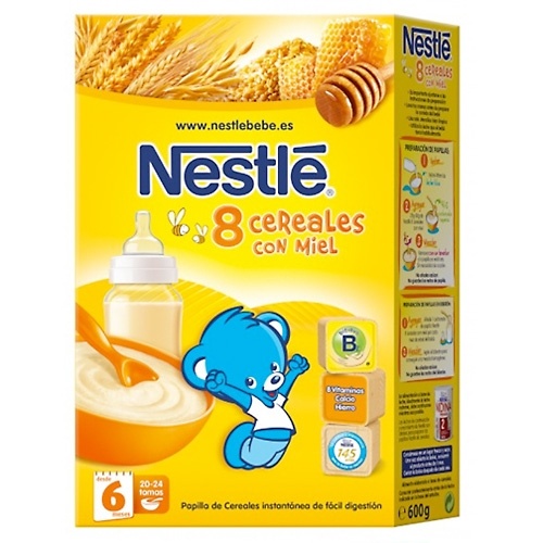 Nestlé Papilla 8 Cereales Miel Bifidus 600 G