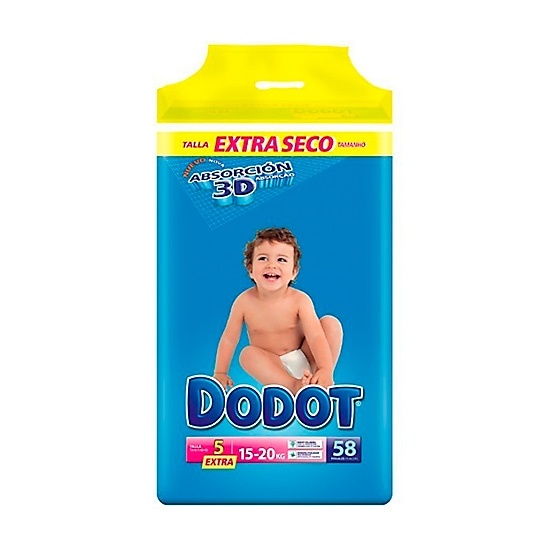 Pañal Dodot T/5 13-18 Kg 58 Unidades