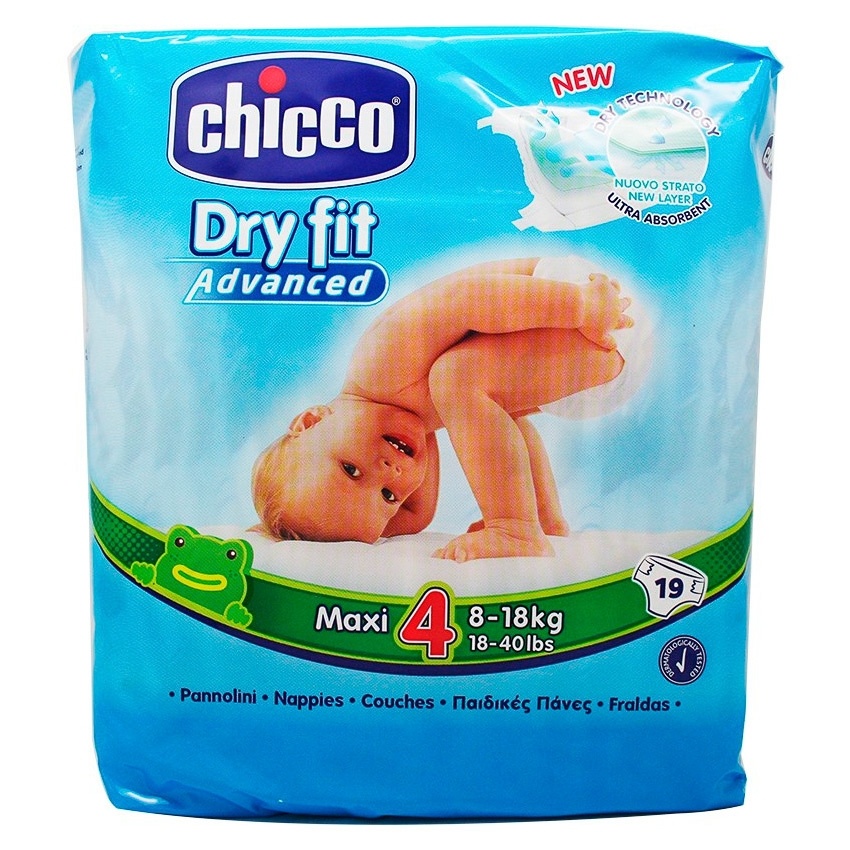 Pañal Dry Fit Maxi Chicco 8-18 Kg