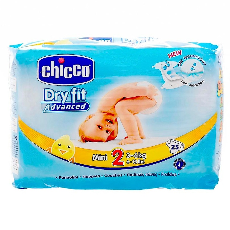 Pañal Dry Fit Mini Chicco 3-6 Kg