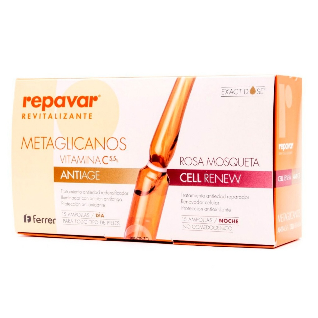 Repavar Revital AntiAge + Cell Renew Rosa Mosqueta 30 Ampollas