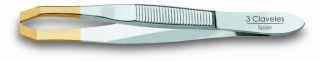 3 Claveles Pinza Cangrejo Oro 8 cm