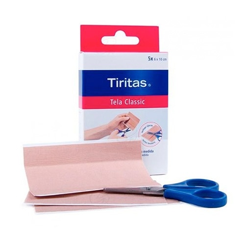 Tiritas Classic Tela 6Cmx50Cm 5U + Tijeras