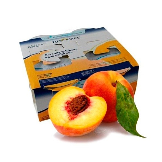 Resource Aqua+ Gelificada Melocotón con azúcar 4X125G