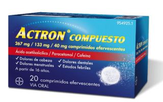 Actron compuesto 20 comprimidos efervescentes