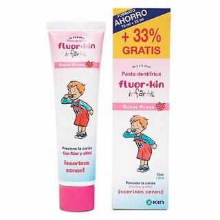 Fluorkin Pasta Infantil Fresa 75 + 25 Ml