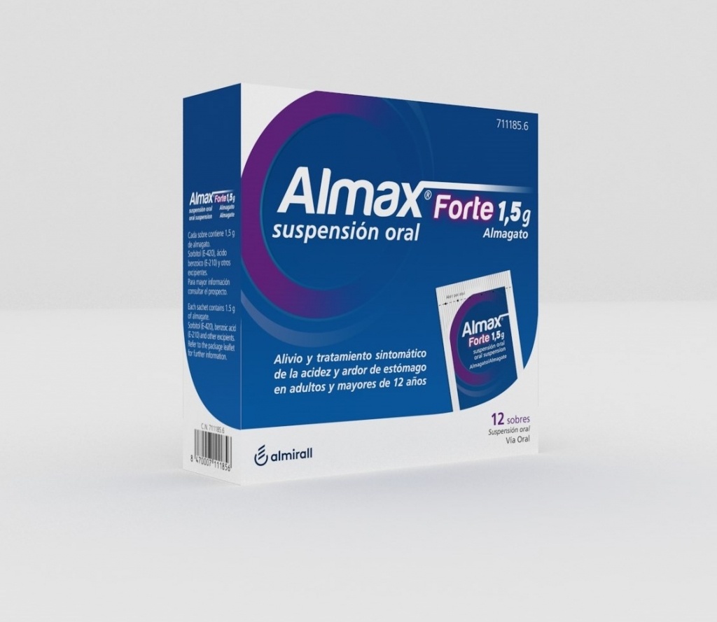 Almax Forte 1.5 g 12 sobres suspensión oral