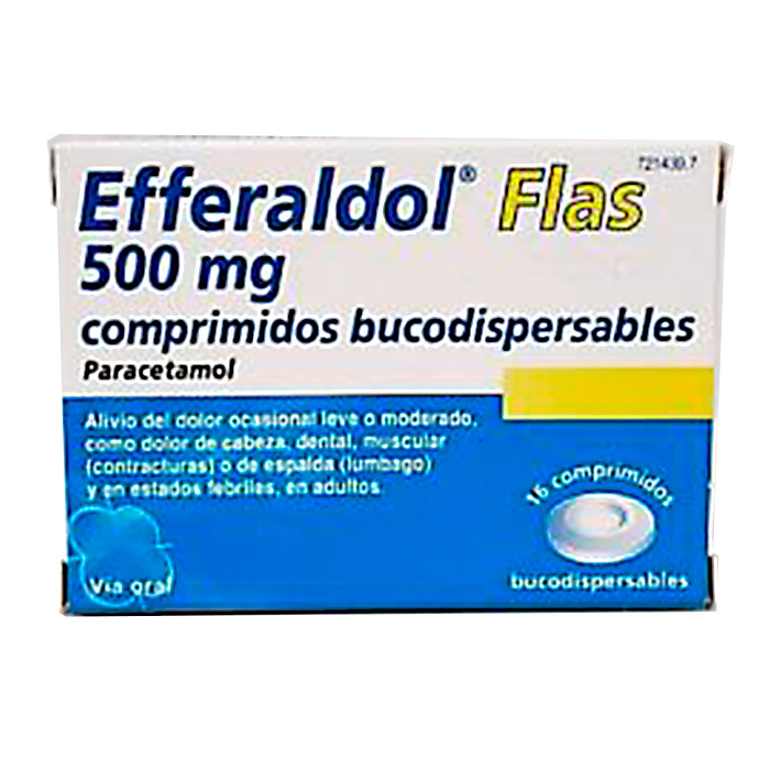 Efferaldol Flas 500 mg 16 comprimidos bucodispersables