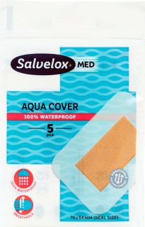 Salvelox MED Aqua Cover 76x54mm 5 Apósitos
