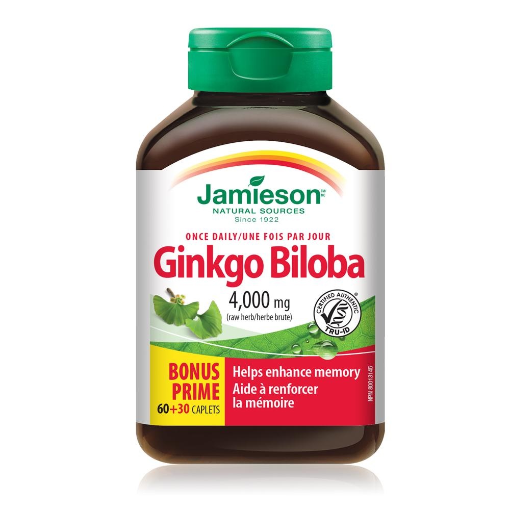 Jamieson Ginkgo Biloba 4000 mg 90 comprimidos