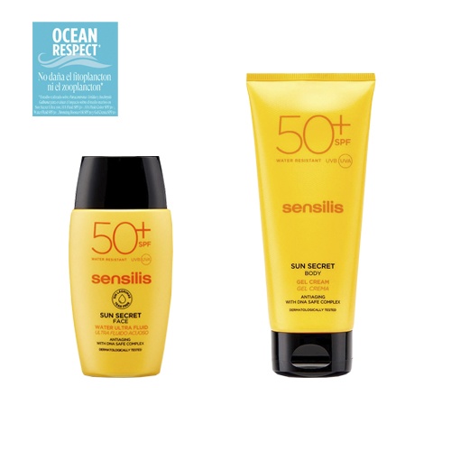 Sensilis Sun Secret Pack Crema Facial 50 SPF50+ 40 ml + REGALO Crema Corporal SPF50+ 200 ml