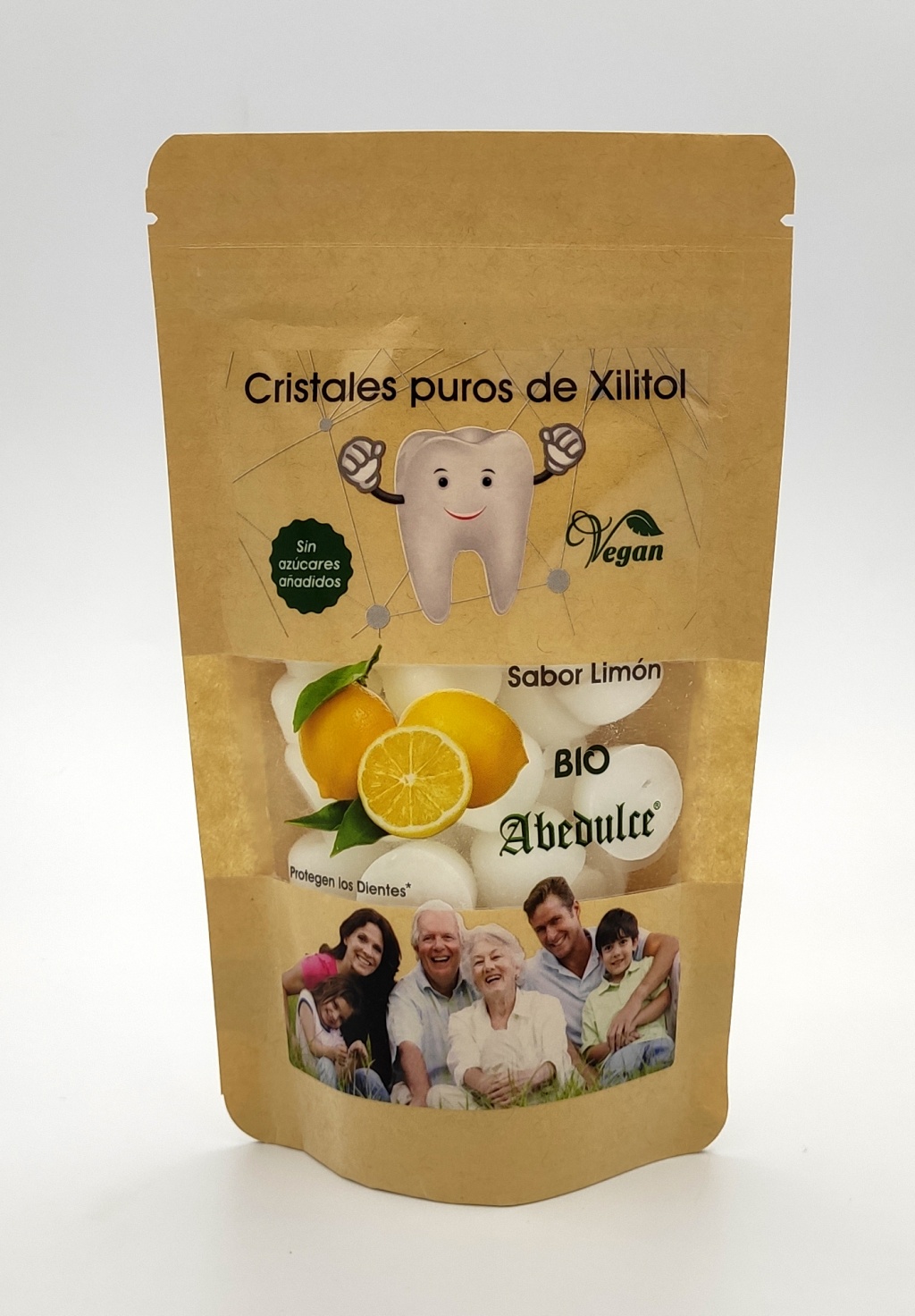 Abedulce Caramelos Bio Cristales puros de Xilitol sabor limón 152 g