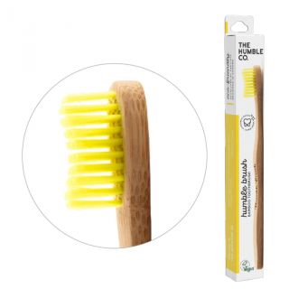 The Humble Cepillo dientes Bambú adulto medio amarillo