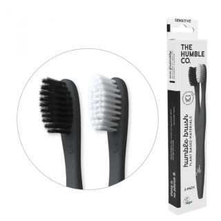 The Humble Cepillo dientes base Plantas negro y blanco pack 2 uds