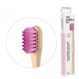 The Humble Cepillo dientes Bambú adulto sensible rosa