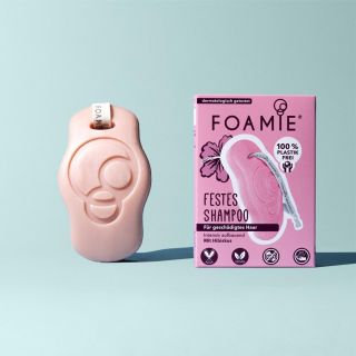 Foamie champu solido de hibisco para cabello dañado