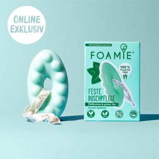 Foamie limpiador corporal solido de extracto de menta y te verde