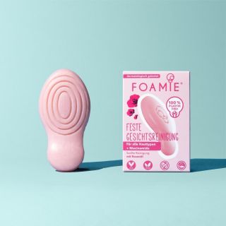 Foamie limpiador facial solido de agua de rosas para pieles sensibles