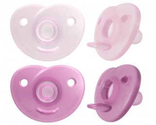 Philips Avent 2 chupetes Soothies 100% silicona 0-6 meses niña