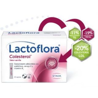 Lactoflora Probióticos Colesterol 30 Sobres Sabor Vainilla