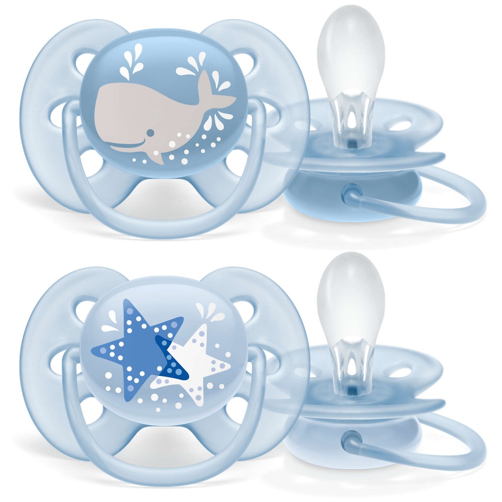 2 Chupetes Philips AVENT Ultra Soft Decorados 6-18 Meses