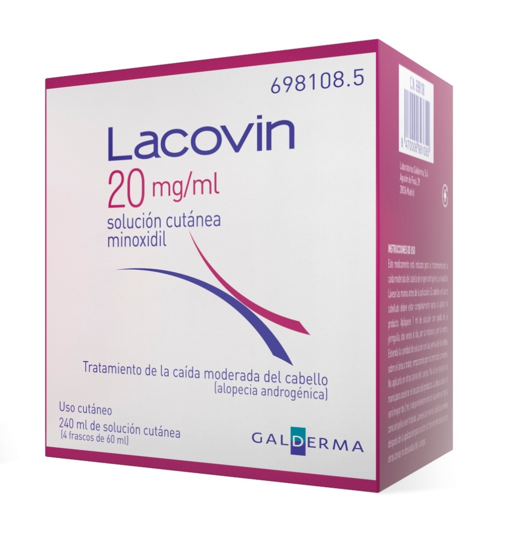Lacovin 20 mg/ml Solución Cutánea 240 ml
